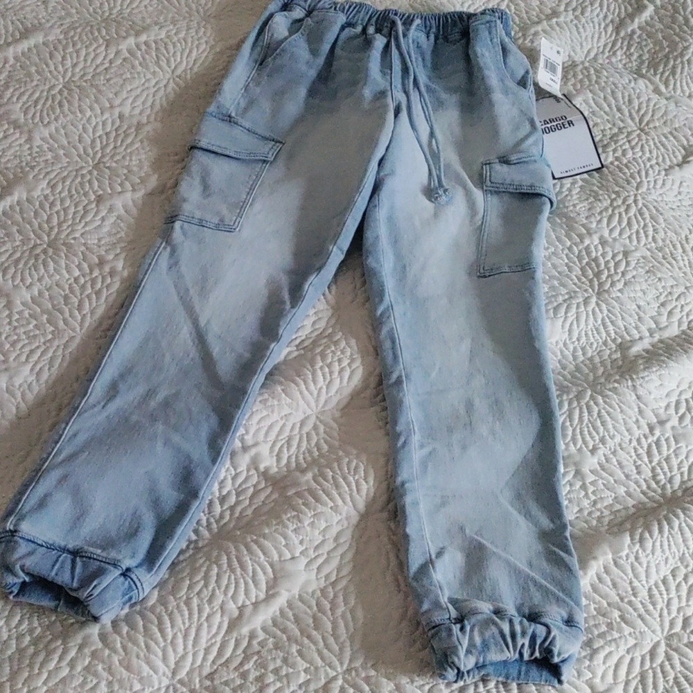 Almost Famous Jeans Drawstring Cargo Denim